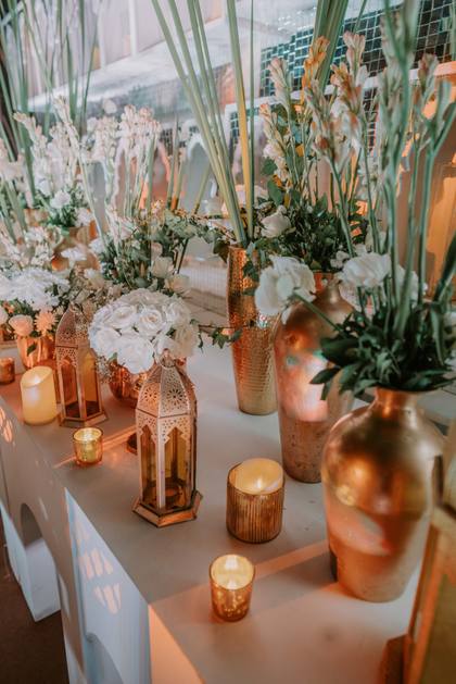 Floral detail and Tablescape — Sufi Night decor — Alila Diwa Goa